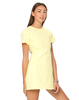 Motel Abbie Skater Dress In Lemon Sorbet