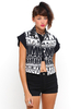 Motel Adele Sleeveless Denim Jacket in Motel Aztec Print