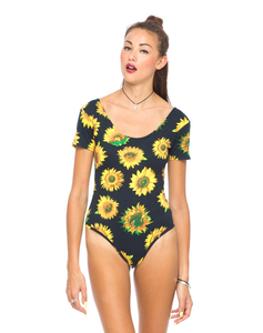 Motel Aggie Short Sleeve Bodice in Sunflower