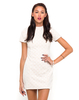 Motel Albatros Round Neck Dress in Nude Lace