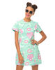 Motel Alby Short Sleeve Dress in Daisy Wash Mint
