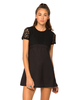 Motel Alecto Skater Dress in Black Spiral Lace