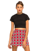 Motel Annie A Line Skirt in Plaid Red