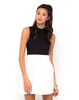 Motel Ant Skater Skirt in Airtech White