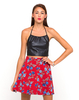 Motel Antonia High Waisted Skirt in Winter Rose Red