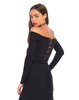 Motel Atlanta Lace Up Top in Black