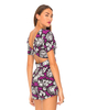 Motel Ava Cut Out Playsuit in Rose Revival Damson