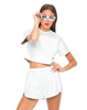 Motel Ava PU Leather Short in Cream