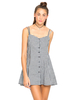 Motel Avril Skater Dress in Black and White Gingham