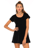 Motel Baby Doll Dress in Black Velvet