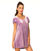 Motel Baby Doll Dress in Lilac Velvet