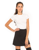 Motel Bae High Waisted Mini Skirt in Bubble Jersey Black