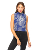 Motel Bian Turtleneck in Huge Paisley Navy