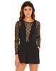 Motel Black Rock Lace Playsuit in Black