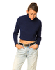 Motel Blues Turtle Neck Jumper in Navy