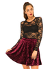 Motel Bonnie Long Sleeve Crop Top in Daffodil Lace