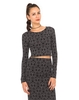 Motel Bonnie Long Sleeve Crop Top in Pentagram