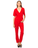 Motel Bonsai V Neck Jumpsuit in Imperial Red