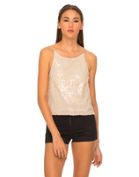 Motel Bubble Gum Strappy Cami Top in Nude