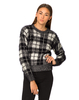 Motel Buttercup Cropped Jumper in Black and Cream