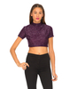 Motel Capture Crop Top in Tinsel Aubergine