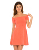 Motel Catalina Off The Shoulder Dress in Coral