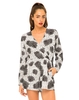 Motel City Long Sleeve Playsuit in Static Rose