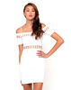 Motel Dame Cut Out Off Shoulder Dress in White