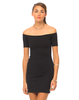 Motel Debbie Off The Shoulder Dress in Black