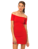Motel Debbie Off the Shoulder Dress in Red
