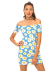 Motel Debbie Off The Shoulder Dress in Wild Daisy Pastel