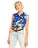 Motel Denie Crop Tie Shirt in Butterfly Daze