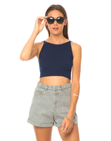 Motel Earl Strappy Crop in in Navy
