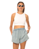 Motel Faith Tie Back Crop Top in White