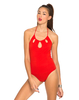 Motel Flex Halter Neck Bodice in Red