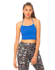 Motel Fonda Halter Crop Top in Royal Blue