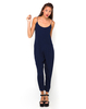 Motel Glory Strappy Jumpsuit in Navy