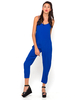 Motel Glory Strappy Scoop Neck Jumpsuit in Sapphire