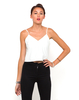 Motel Ibis Cami Top in White Faux Leather