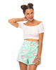 Motel Ibu High Waisted Short in Daisy Wash Mint