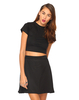 Motel Indy Crop Top in Black