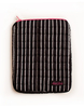 Motel iPad Case in Small Black and White stripe