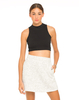 Motel Irina Skater Skirt in Grey Marl