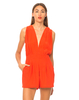 Motel Janet Sleeveless Playsuit in Tangerine