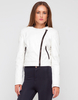 Motel Jazz Vegan Leather Quilted Jacket in White