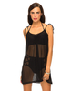 Motel Jean Strappy Net Dress in Black