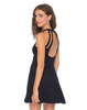 Motel Jemima Cut Out Skater Dress in Black