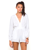 Motel Jet Jumpsuit in White