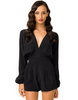 Motel Jet Plunge Neck Playsuit in Black