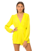 Motel Jet Plunge Neck Playsuit in Citrus